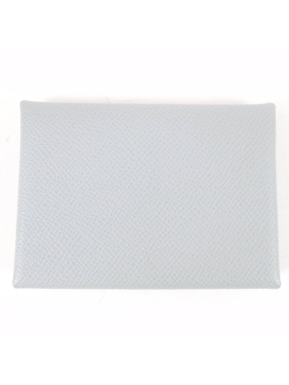 Hermes Calvi Duo Veau Epsom Gris Perle Silver Series Coin Case